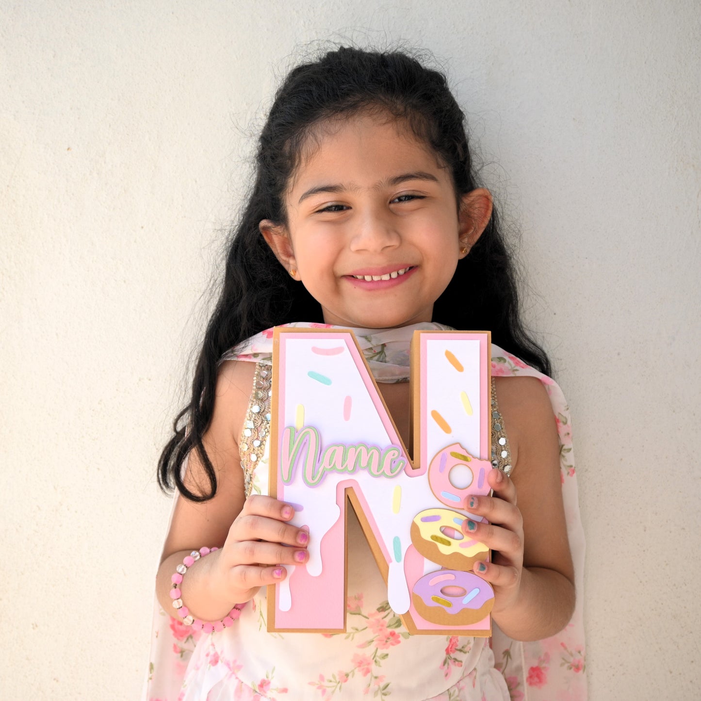 Donut 3D Letter Birthday Decoration - Customizable with Name or Age