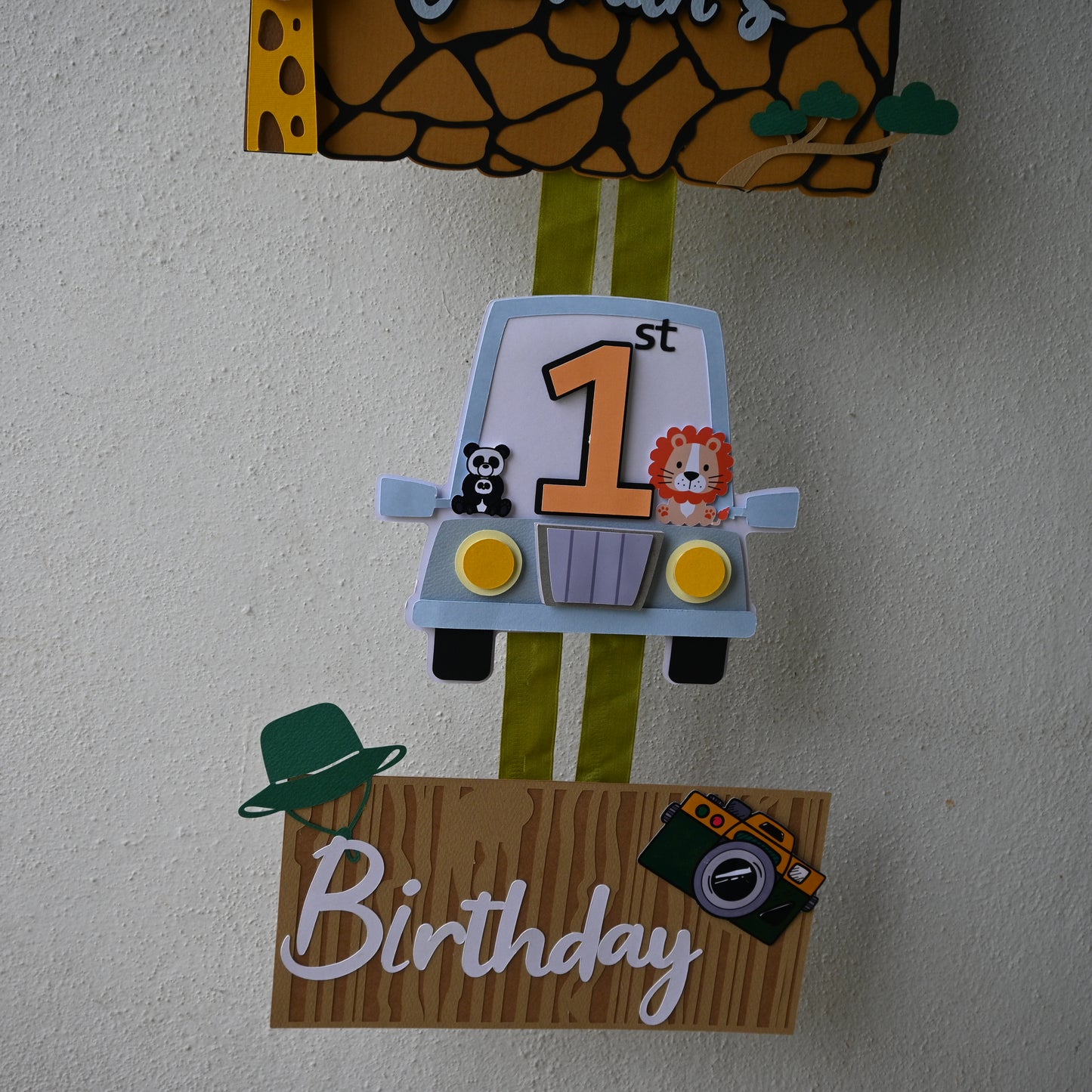 Handcrafted Jungle Welcome Banner - Safari Party Decoration