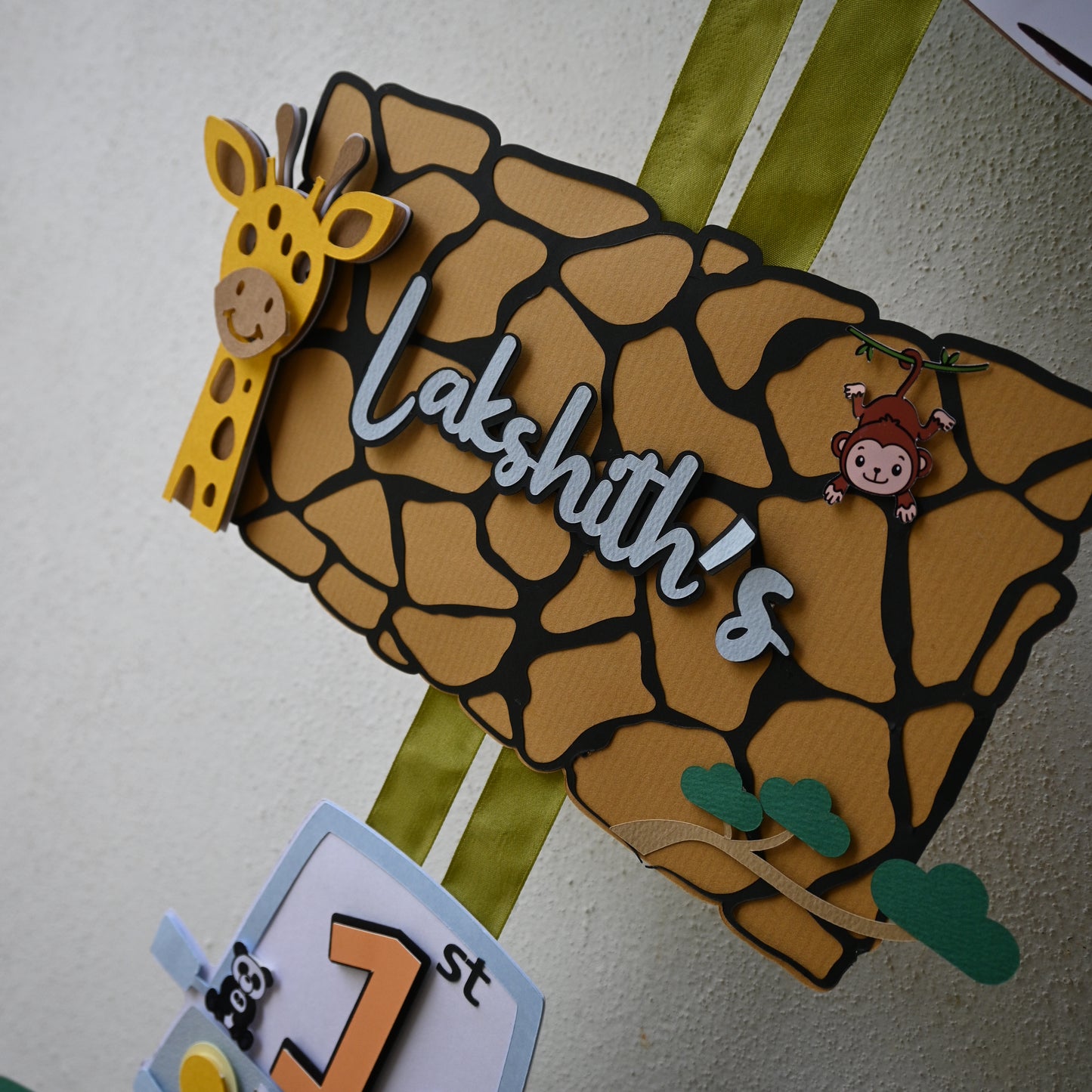 Handcrafted Jungle Welcome Banner - Safari Party Decoration