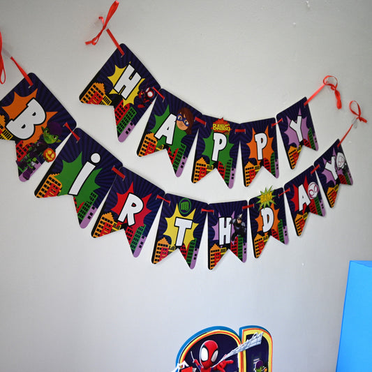 Spidey Printed Birthday Banner