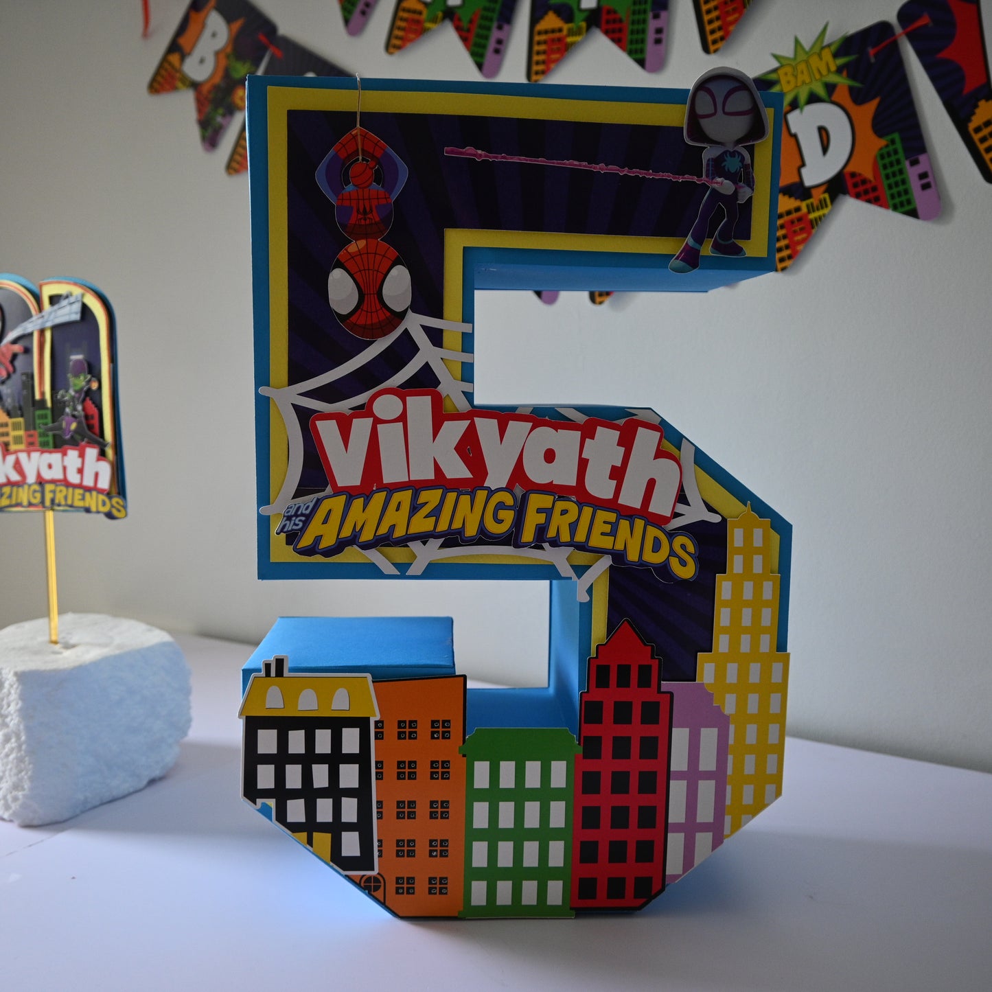 Spidey 3D Letter Birthday Decoration - Customizable Name