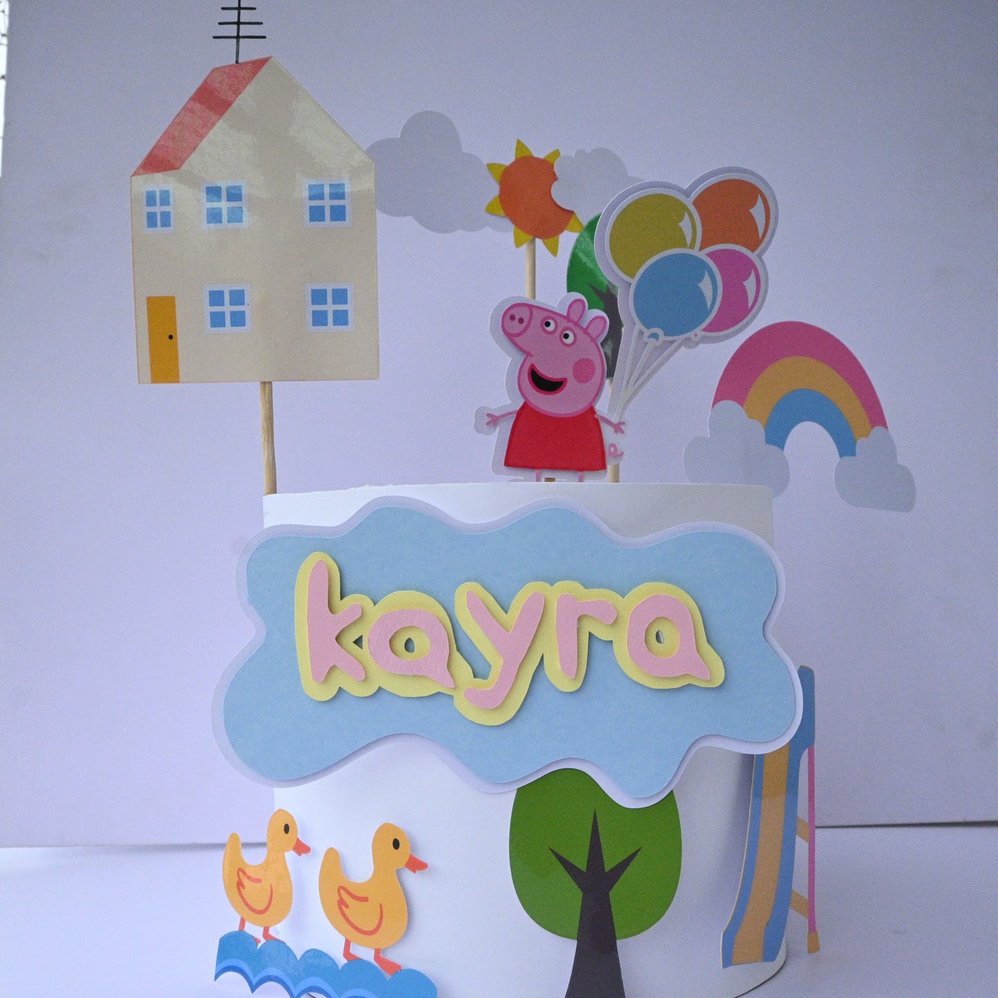 Peppa Pig Cake Topper - Customizable with Name