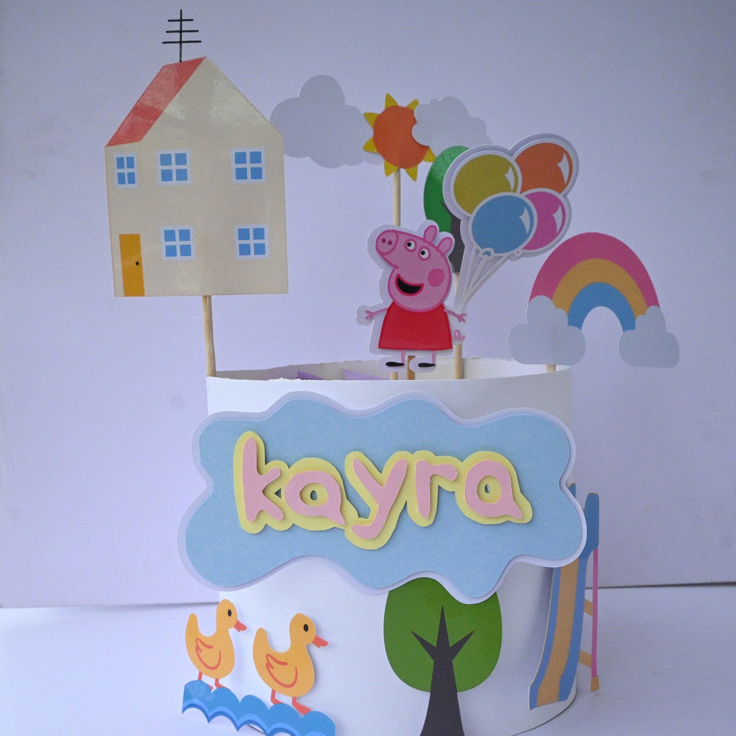 Peppa Pig Cake Topper - Customizable with Name