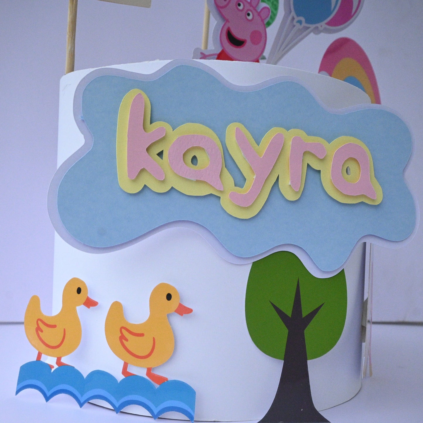 Peppa Pig Cake Topper - Customizable with Name
