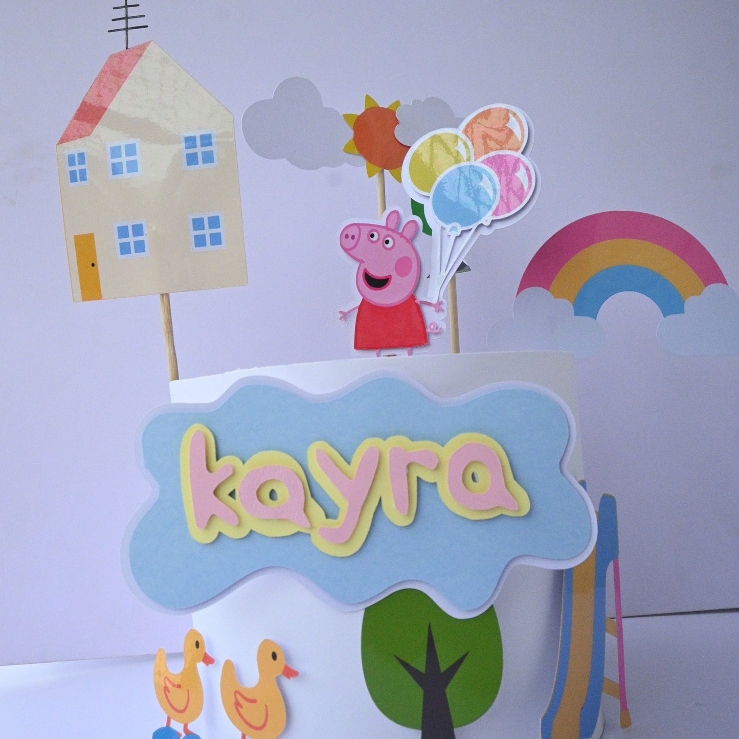 Peppa Pig Cake Topper - Customizable with Name