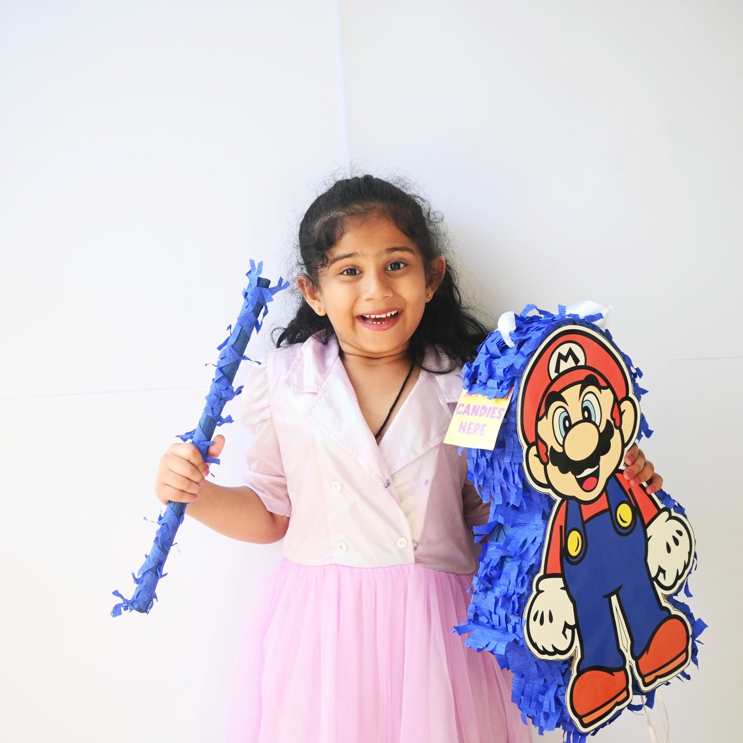 Super Mario Pull-String Piñata - Semi-Handcrafted Party Decoration