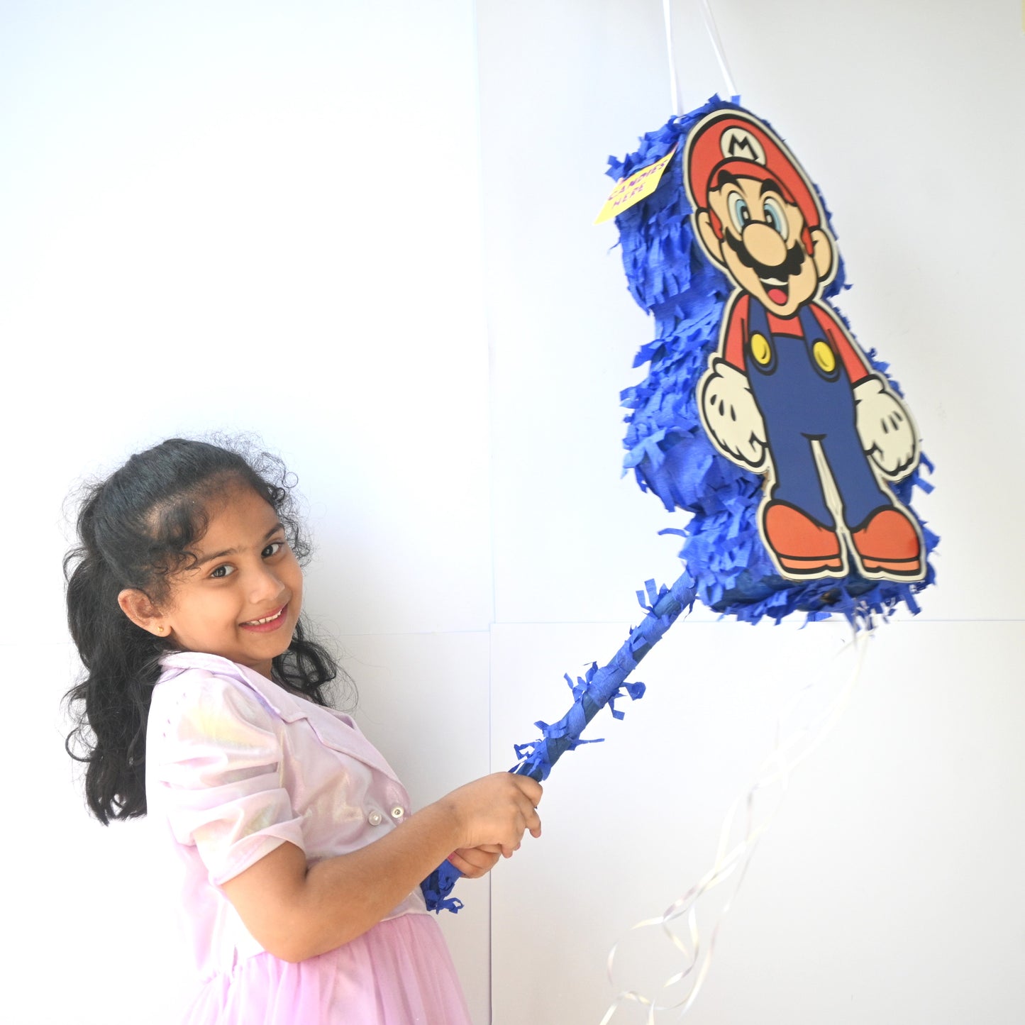 Super Mario Pull-String Piñata - Semi-Handcrafted Party Decoration