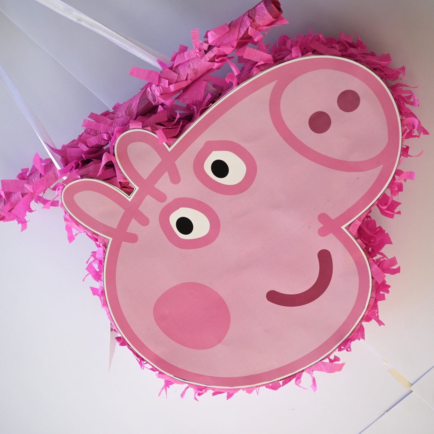 Peppa Pig Pull-String Piñata - Semi-Handcrafted Party Decoration