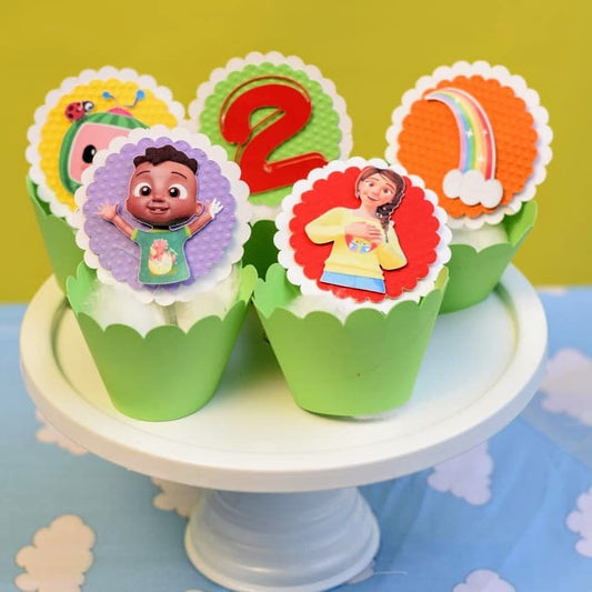 Cocomelon Handcrafted Cupcake Toppers
