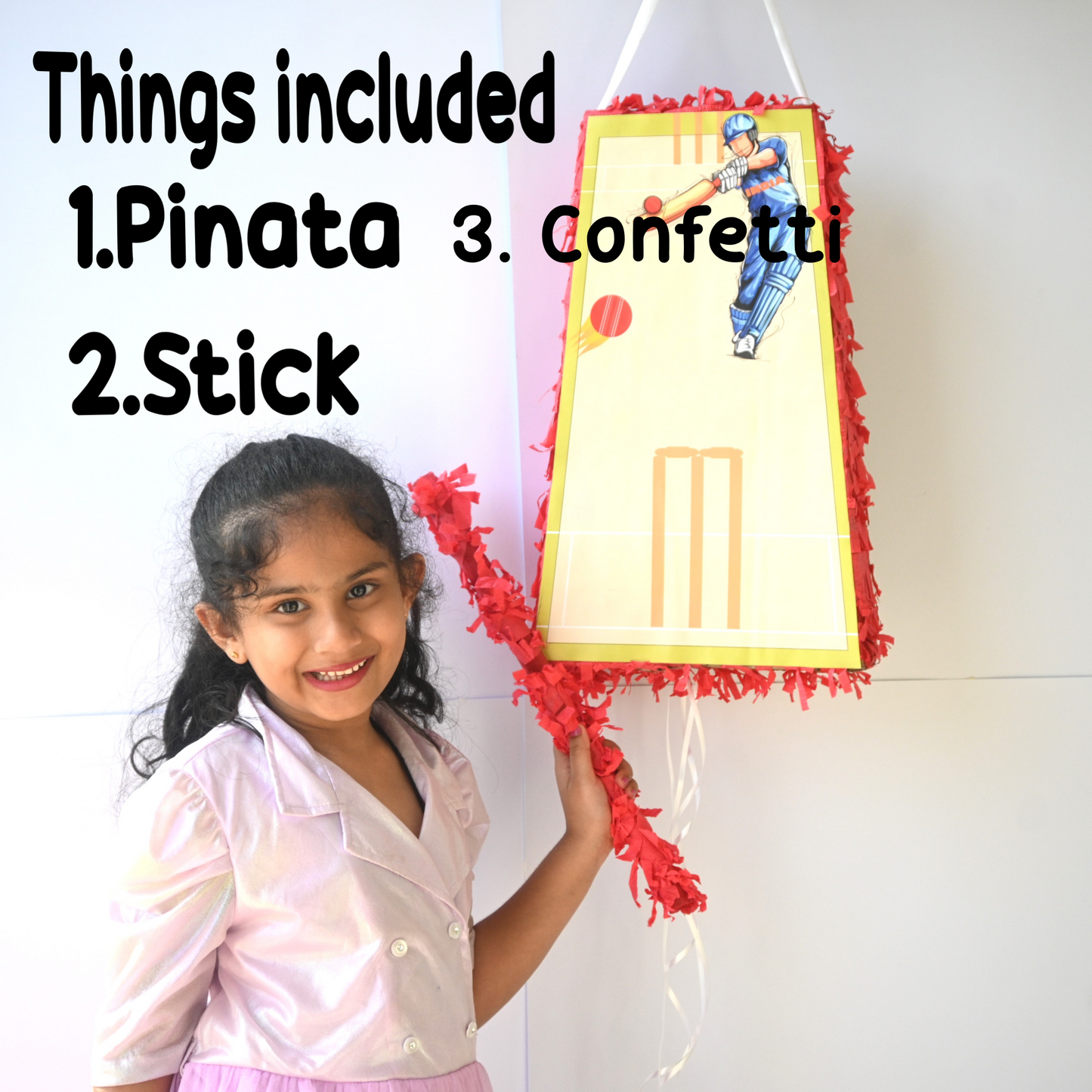 Cricket Pull-String Piñata - Semi-Handcrafted Party Decoration