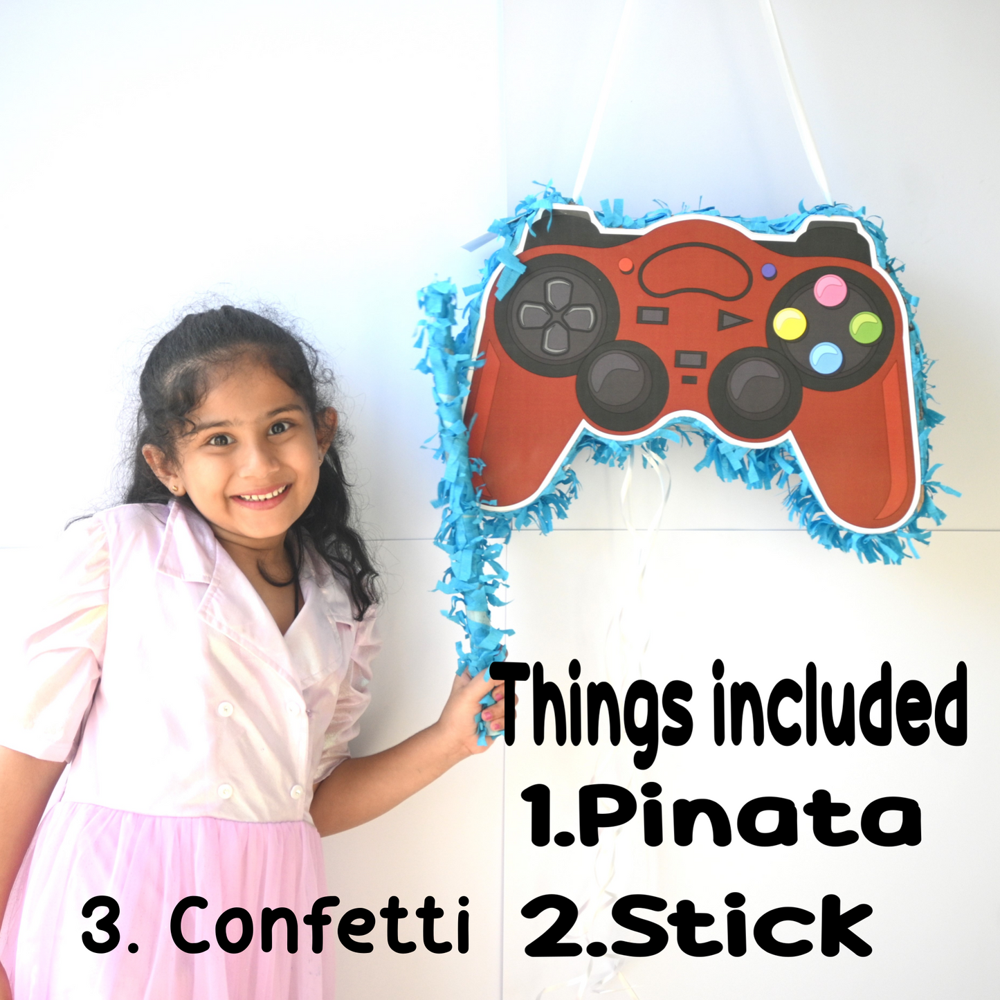 Video Game Pull-String Piñata - Semi-Handcrafted Party Decoration