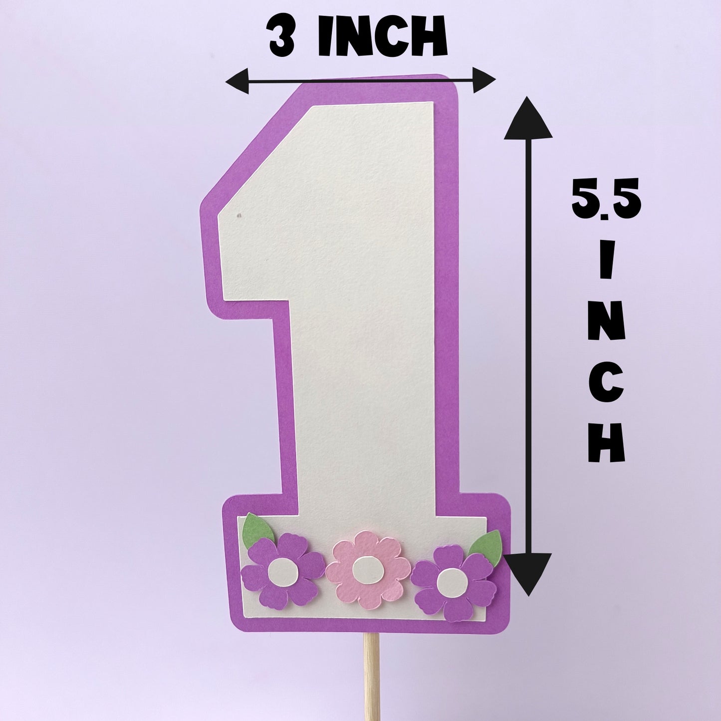 Flower High Chair Banner & Cake Topper Set - Handcrafted Party Decoration