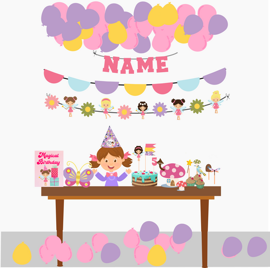 Fairy Theme Birthday Party Pack for Girls