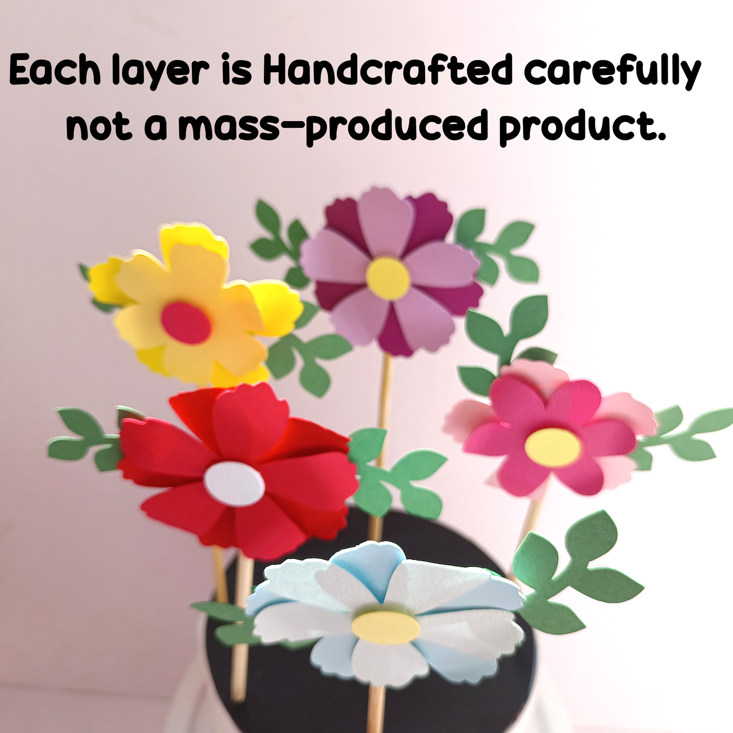 Set of 5 Handcrafted Flowers