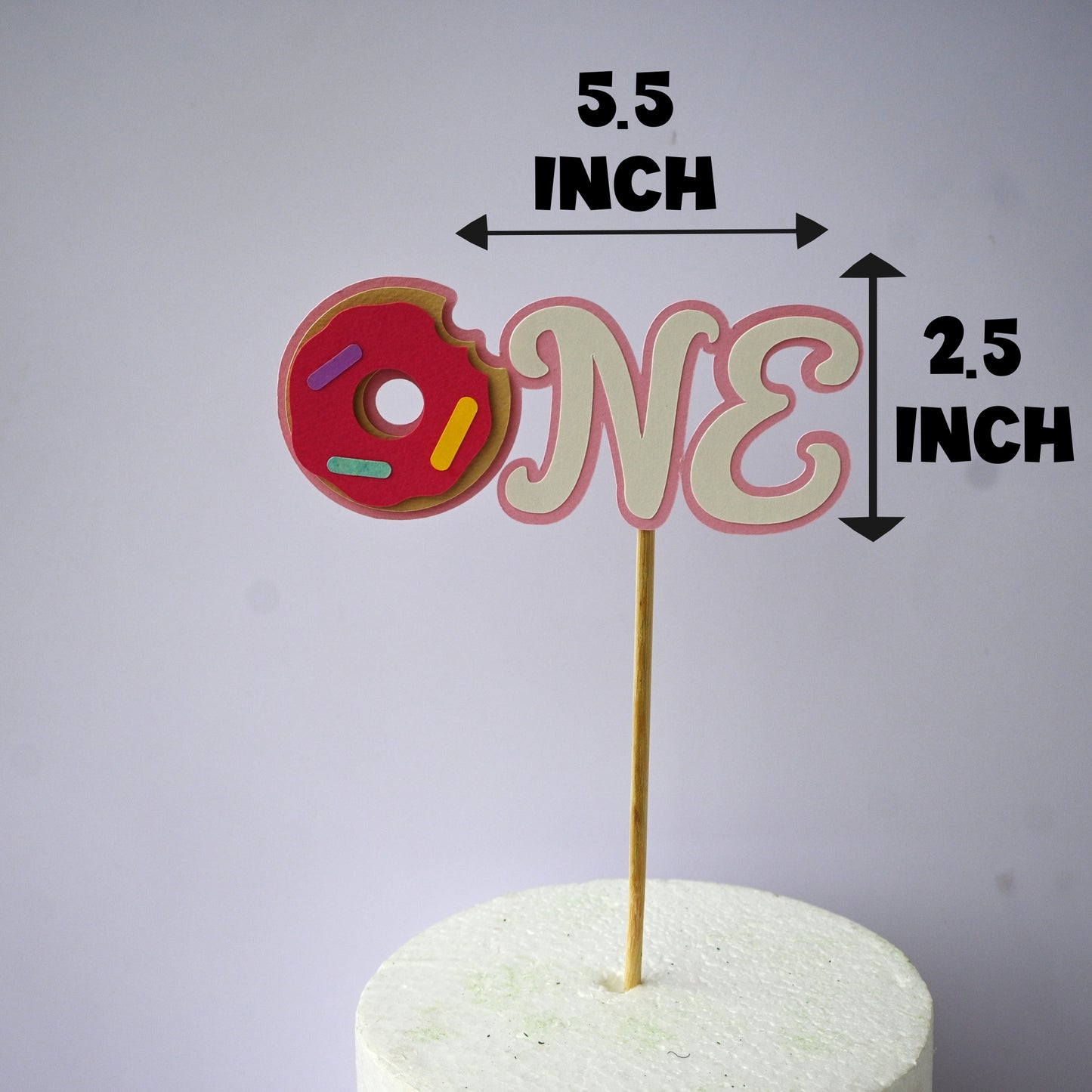 Donut High Chair Banner & Cake Topper Set - Handcrafted Party Decoration