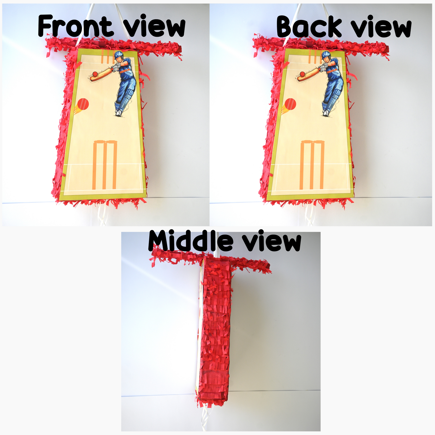 Cricket Pull-String Piñata - Semi-Handcrafted Party Decoration