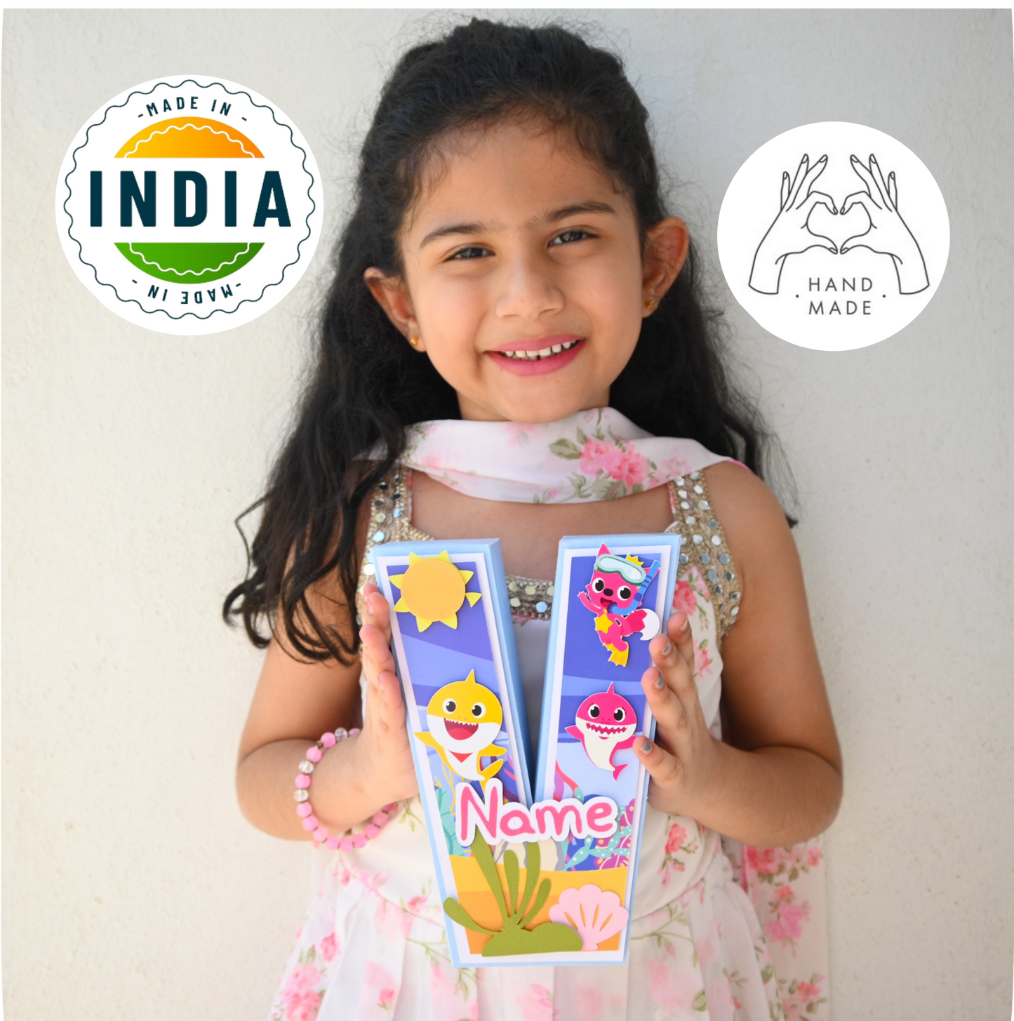 Baby Shark 3D Letter - Personalized Birthday Decoration