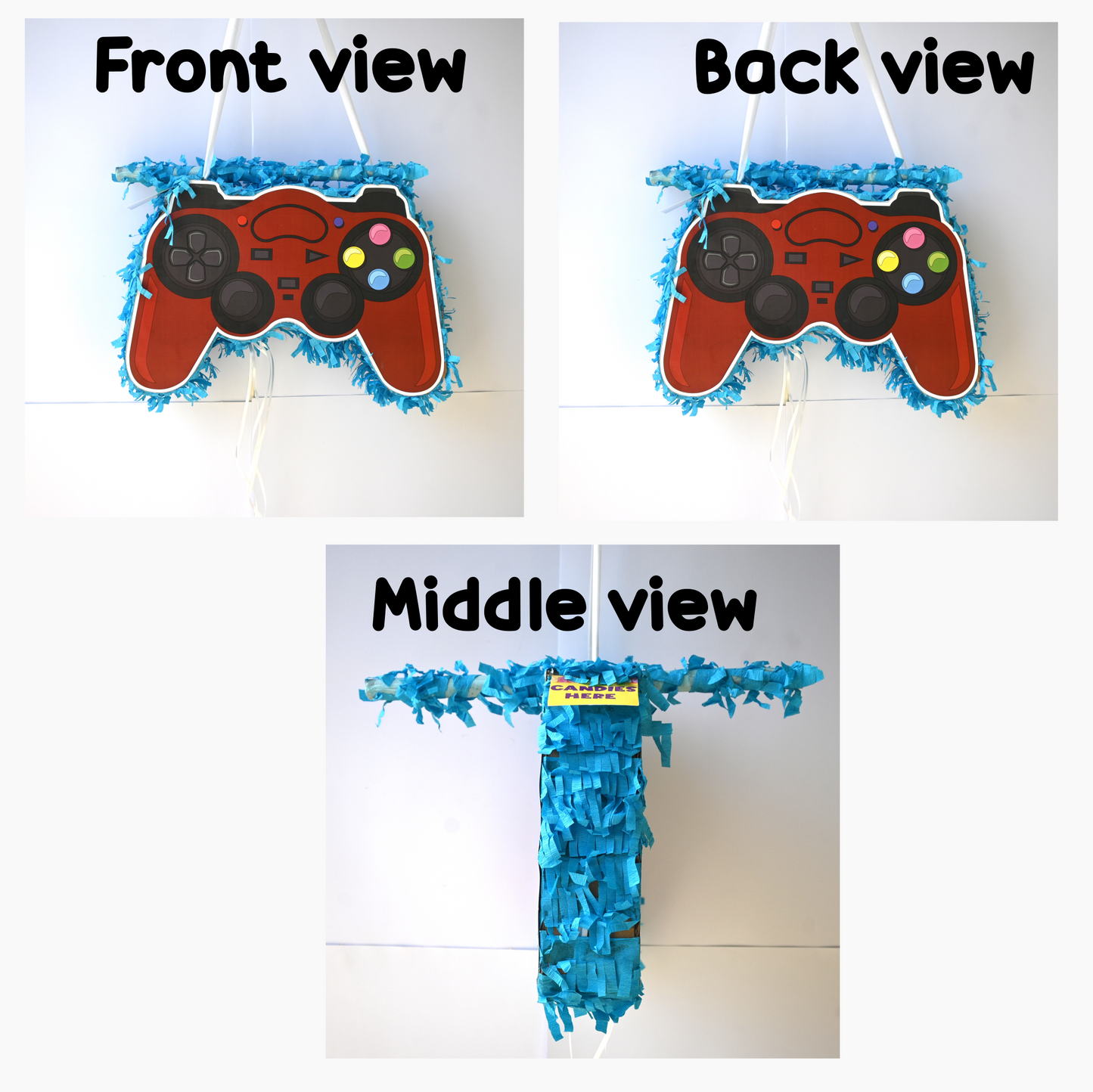 Video Game Pull-String Piñata - Semi-Handcrafted Party Decoration