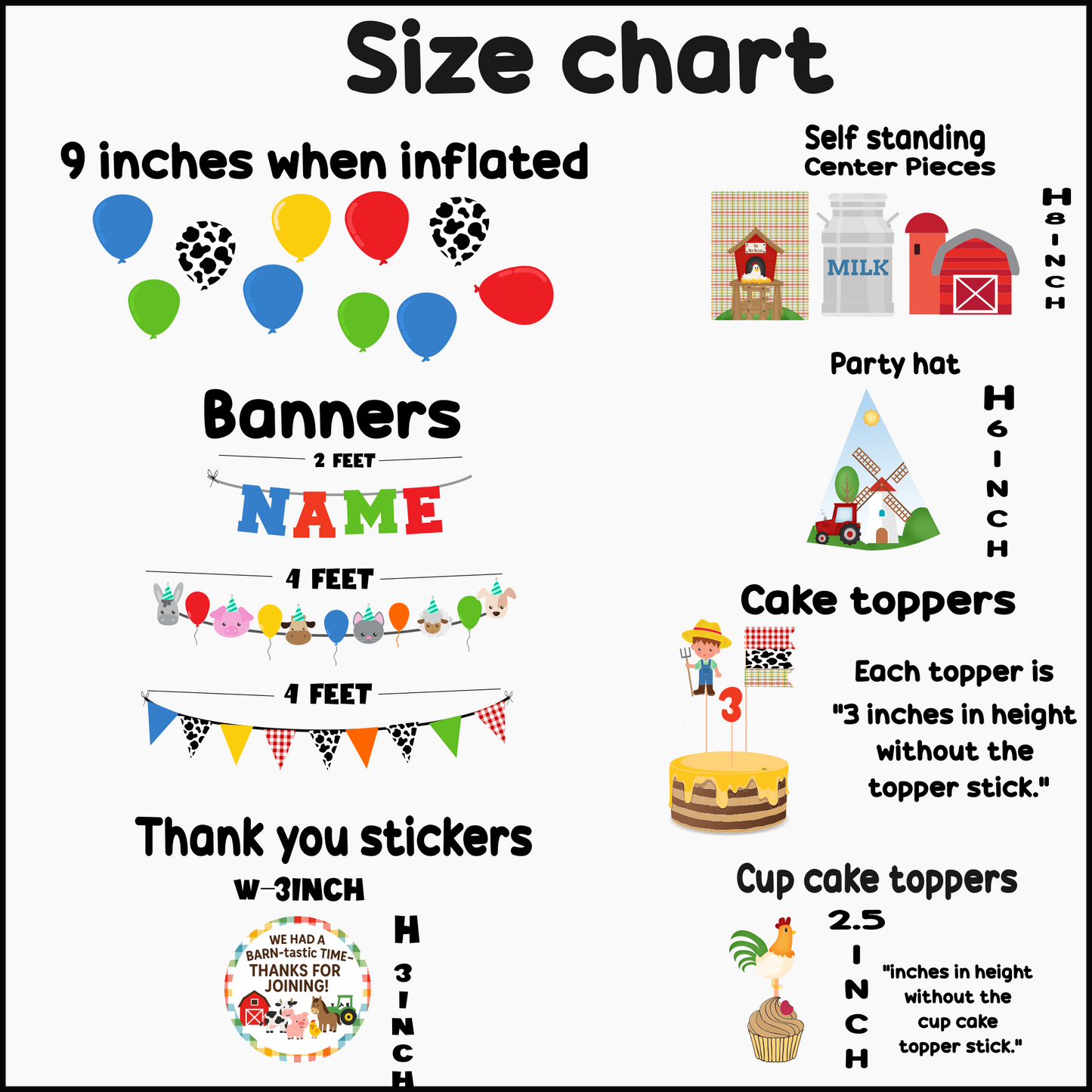 Farm Theme Birthday Party Pack for Boys