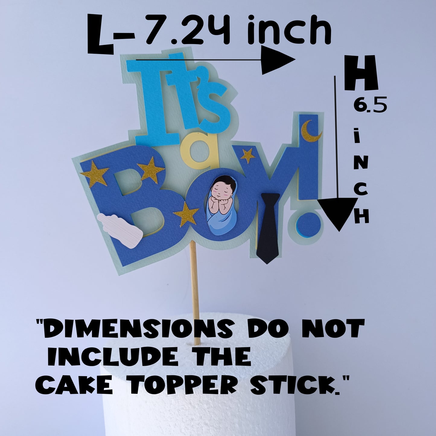 It's a Boy Cake Topper - Baby Shower & Birthday Decoration