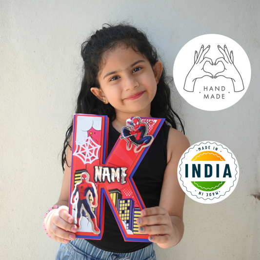 Spider-Man 3D Letter Birthday Decoration - Customizable with Name or Age