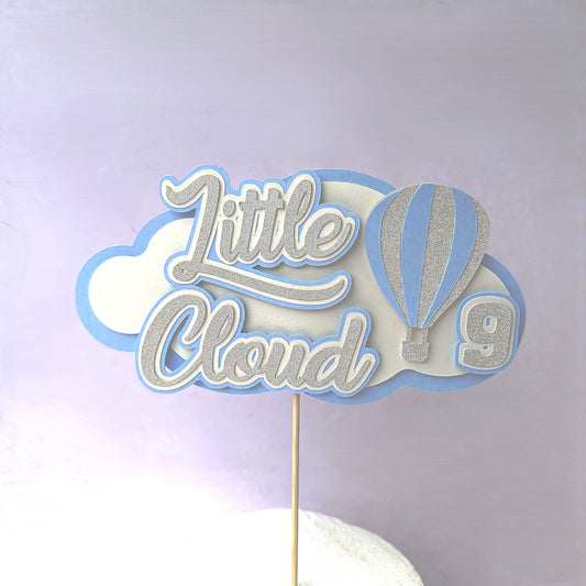 Handcrafted Hot Air Balloon Cake Topper - Birthday Decoration