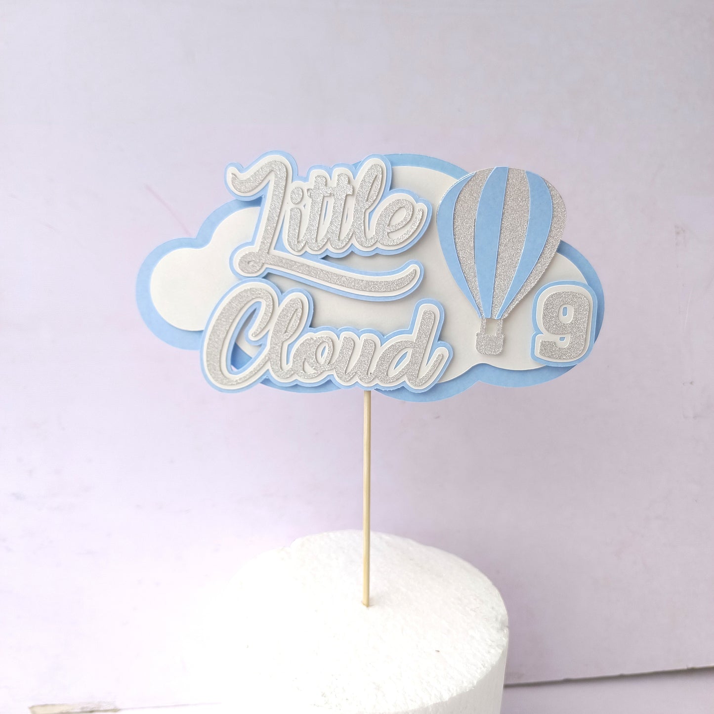 Handcrafted Hot Air Balloon Cake Topper - Birthday Decoration